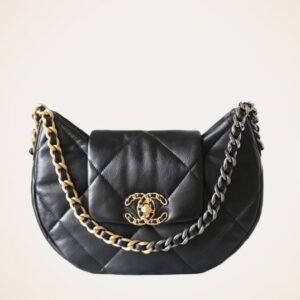 Chanel 19 HOBO Half Moon Bag Black