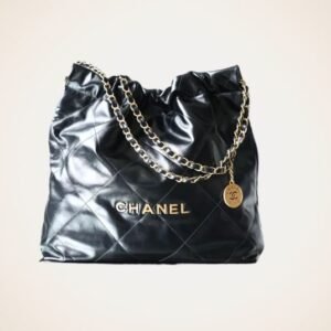 Chanel 22S Black with White Buttons