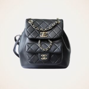CHANEL 22A Duma Backpack Black Lambskin