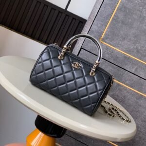 Chanel 25C Mini Bowling Bag Black