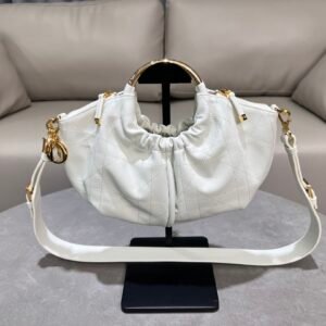 Dior Dumpling Bag White