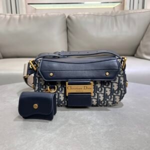 Dior Streetchic Bag Blue Oblique Printed