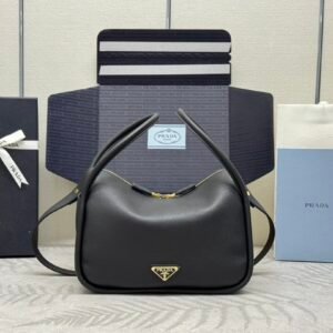 Prada Darling Leather Handbag - Black